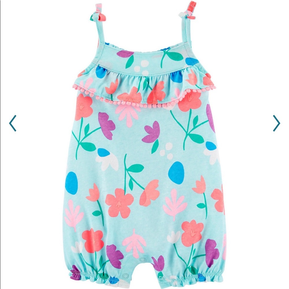 Carter's Baby Girl Bubble Snap-up Romper Floral Design Newborn $18